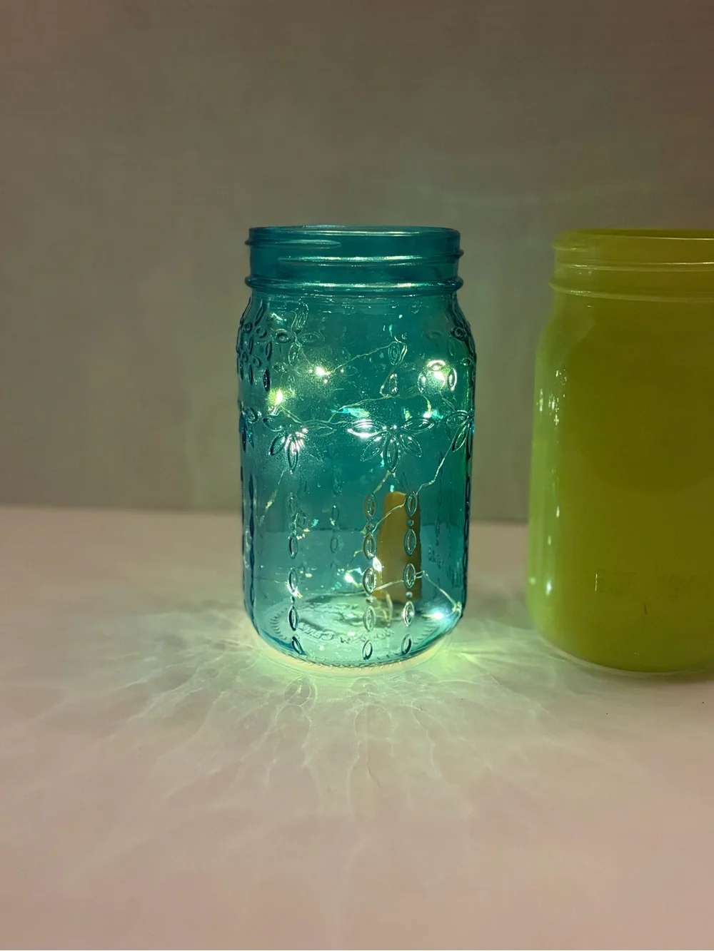 Charming Pastel Mason Jar Trio - Spring & Boho Home Decor Set